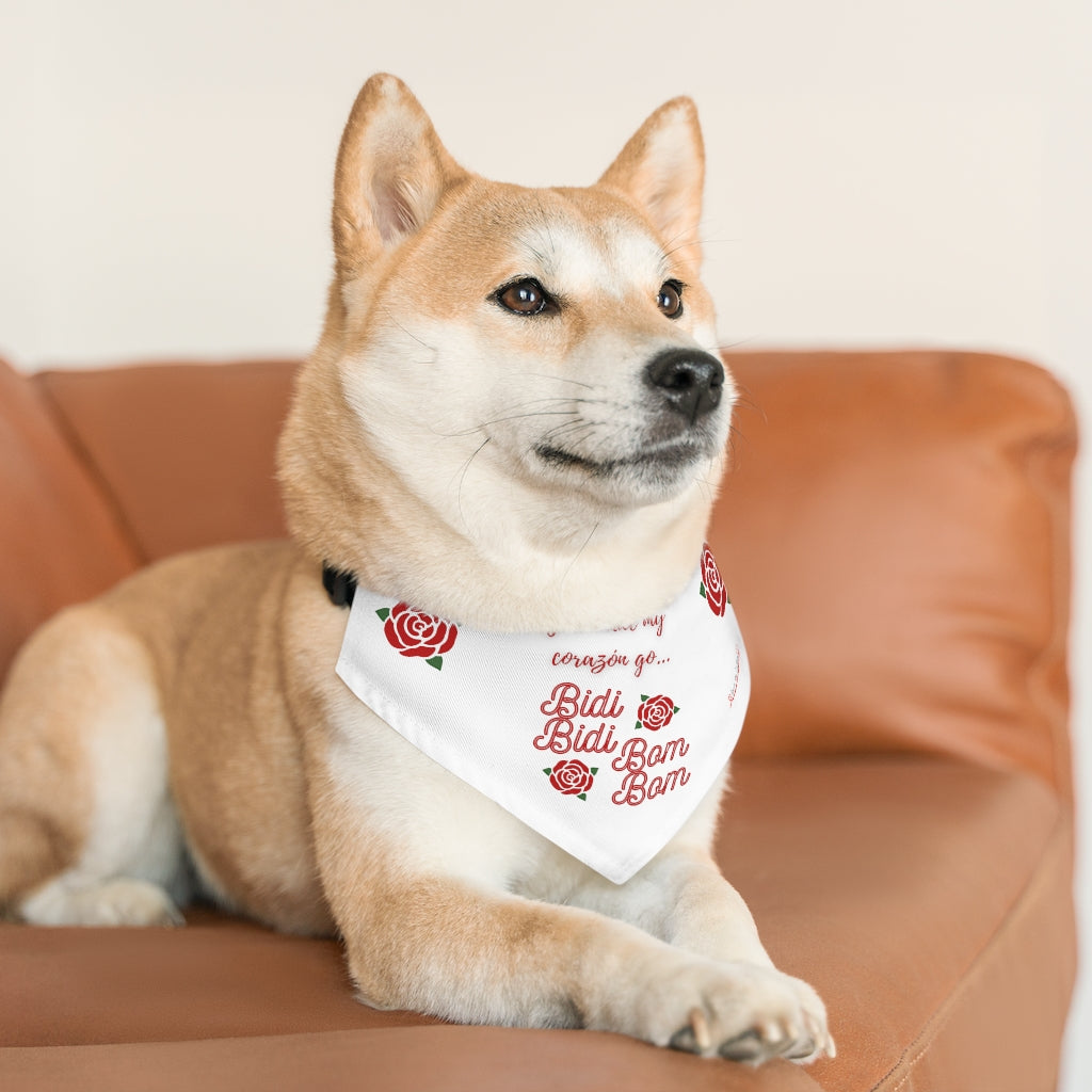 You make my Corazón go Bidi Bidi Bom Bom (Pet Bandana Collar)